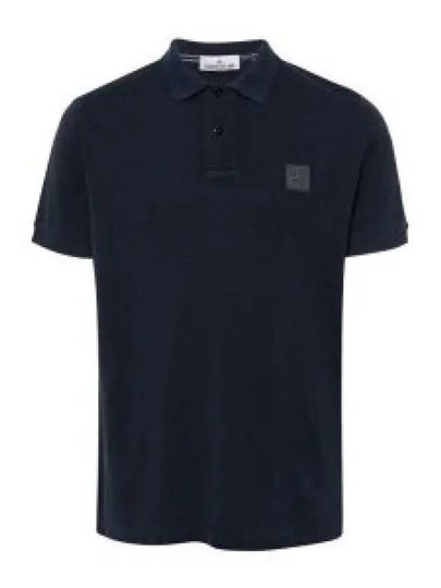 Wappen Cotton Short Sleeve Polo Shirt Navy - STONE ISLAND - BALAAN 2