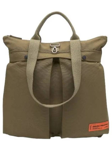 Heron Preston Canvas Pocket Tote Bag Dark Olive Handbag - HERON PRESTON - BALAAN 1