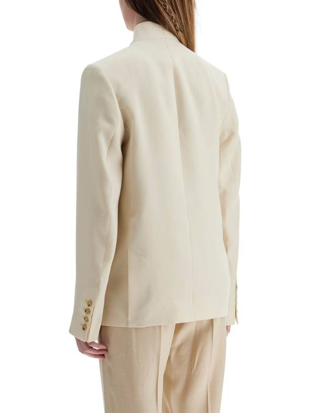 beige viscose blazer with high collar - TOTEME - BALAAN 3