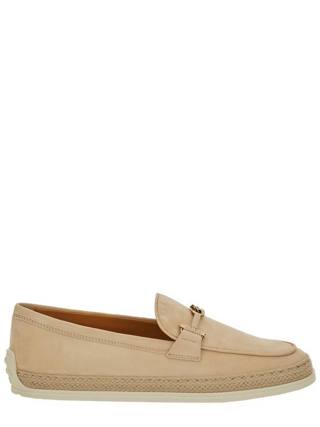 T-Ring Suede Loafers Beige - TOD'S - BALAAN 2