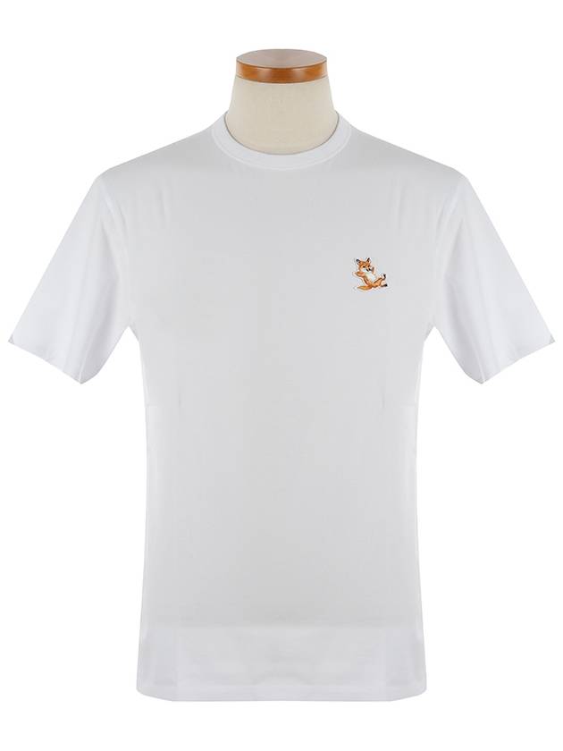 Chillax Fox Patch Classic Short Sleeve T-Shirt White - MAISON KITSUNE - BALAAN 2