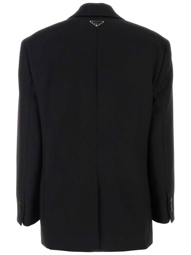 Wool single breasted jacket black - PRADA - BALAAN 4