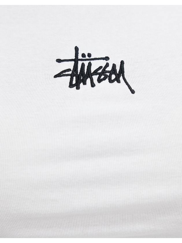 Graffiti Rib Short Sleeve T-Shirt White - STUSSY - BALAAN 6