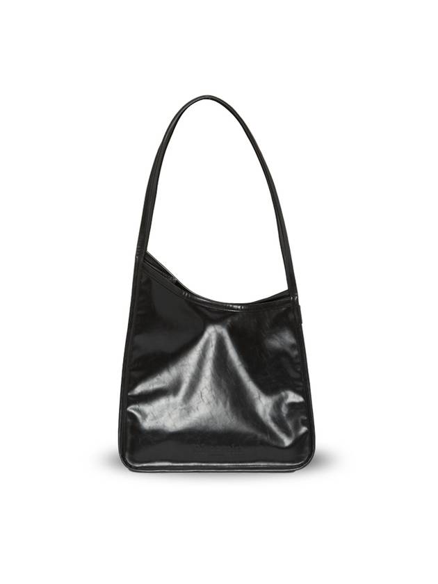 Vegan Slash Medium Shoulder Bag Black - RHEEMIN - BALAAN 1