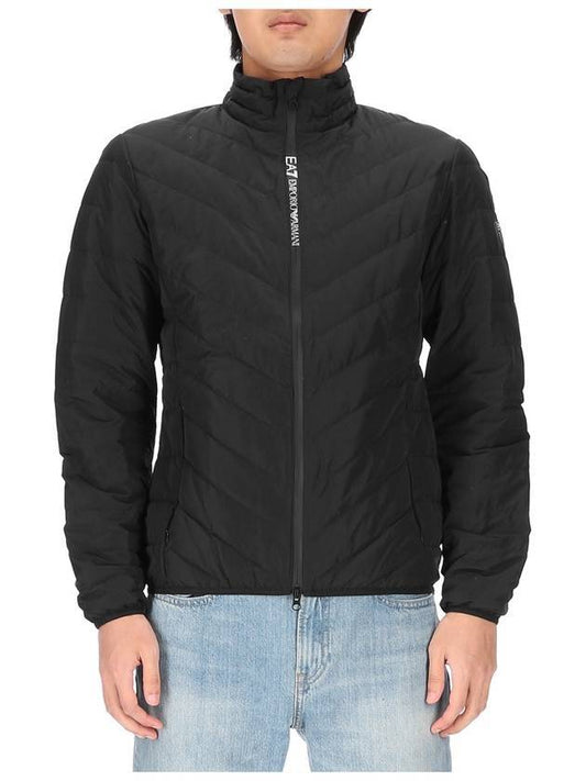 Logo Lightweight Padding Black - EMPORIO ARMANI - BALAAN 1