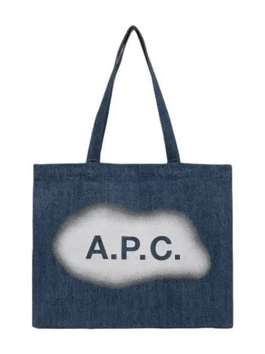 Diane logo denim tote bag blue - A.P.C. - BALAAN 1