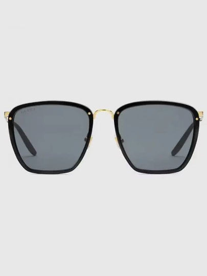 Square Acetate Metal Sunglasses Black - GUCCI - BALAAN 2