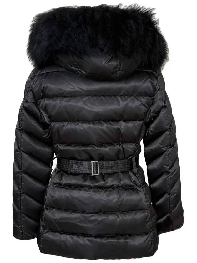 CUPIDONE logo patch hood fur padded jacket black 1A001 77 59685 999 - MONCLER - BALAAN 3