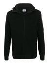 Arm Lens Detail Zip-Up Hoodie Black - CP COMPANY - BALAAN 2