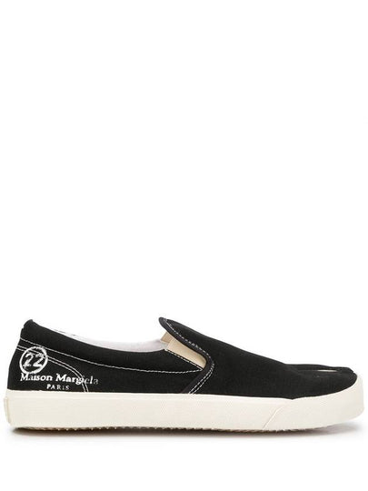 Men's Logo Stitch Tabi Slip-On Black - MAISON MARGIELA - BALAAN 2