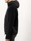 Men's Grenoble Logo Hooded Padded Cardigan Black - MONCLER - BALAAN 5