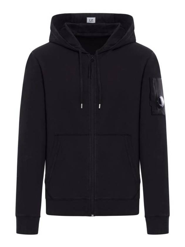 Men's Casual Cotton Zip-Up Hoodie Black - CP COMPANY - BALAAN 1