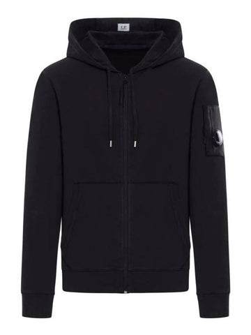 Men's Casual Cotton Zip-Up Hoodie Black - CP COMPANY - BALAAN 1