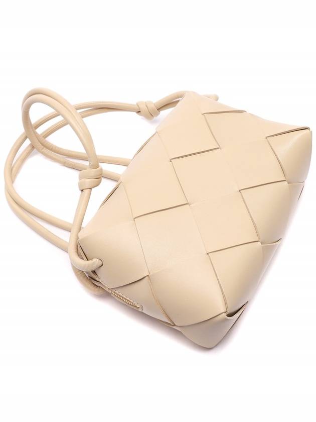 Cassette Intrecciato Small Cross Bag Beige - BOTTEGA VENETA - BALAAN 6