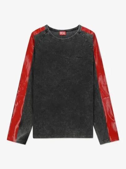 T Redroxt Glossy Bands Long Sleeve T-Shirt Black - DIESEL - BALAAN 2