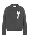 Heart A Logo Crew Neck Sweater H24UKS025KN0032 - AMI - BALAAN 2