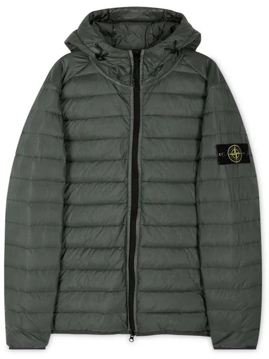 Loom Woven Chambers R Nylon Down TC Light Hoodie Down Jacket Green - STONE ISLAND - BALAAN 2