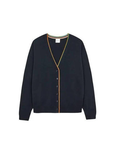 Women s Double Placket Wool Cardigan Navy - PAUL SMITH - BALAAN 1