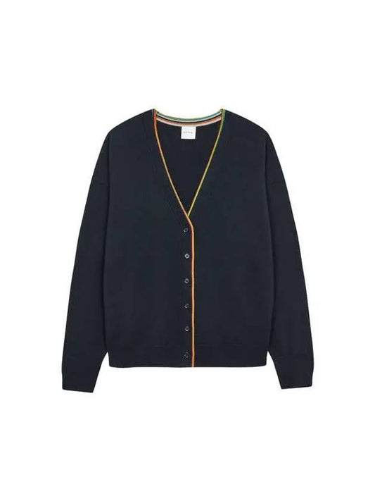 30 9 29 Women s Double Placket Wool Cardigan Navy - PAUL SMITH - BALAAN 1