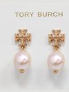 Kira Pearl Drop Earrings Champange Rose Gold - TORY BURCH - BALAAN 4