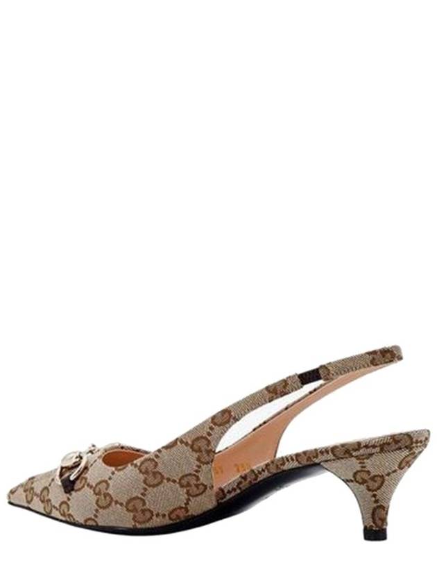 GG Low Slingback Heel Beige - GUCCI - BALAAN 4