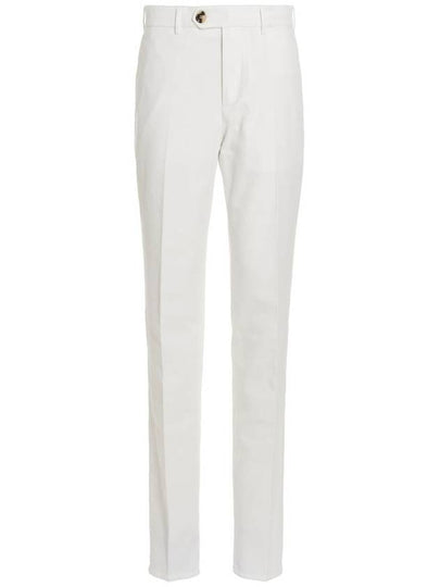 Cotton Chino Straight Pants White - BRUNELLO CUCINELLI - BALAAN 2