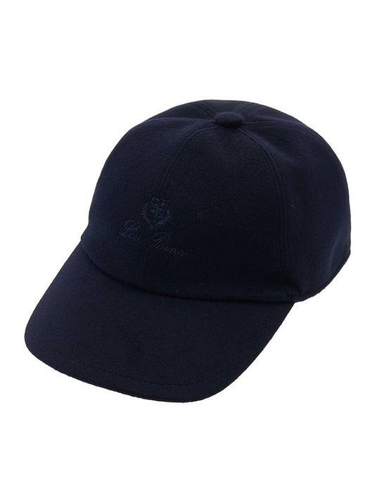 Embroidered Logo Cashmere Ball Cap Navy - LORO PIANA - BALAAN 2