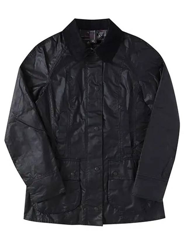 Beadnell Wax Zip-up Jacket Black - BARBOUR - BALAAN 3