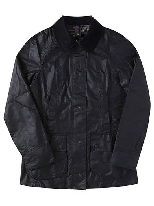 Beadnell Wax Zip-up Jacket Black - BARBOUR - BALAAN 2