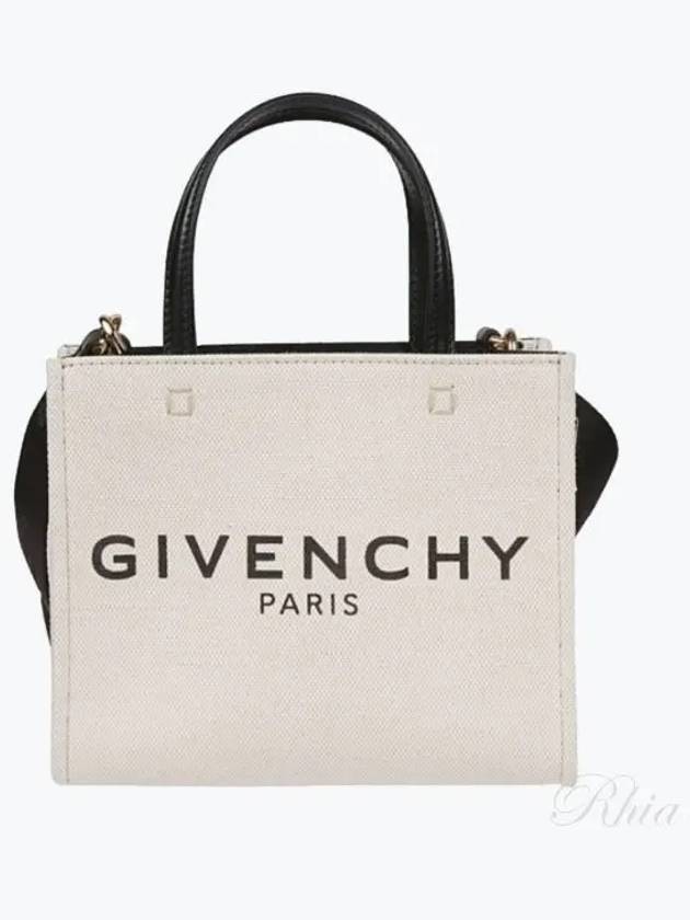 Women's Canvas Mini G Tote Shoulder Bag Bag BB50N0B1DR - GIVENCHY - BALAAN 1