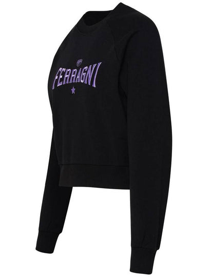 Chiara Ferragni Black Cotton Sweatshirt - CHIARA FERRAGNI - BALAAN 2