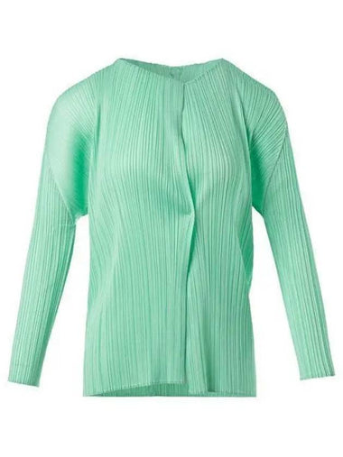 MC March Pleated Cardigan Green - ISSEY MIYAKE - BALAAN 1