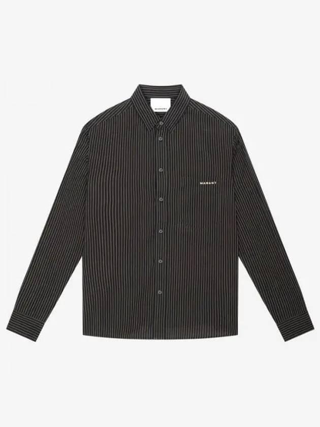 Jasolo Striped Long Sleeve Shirt Black - ISABEL MARANT - BALAAN 2