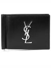 Monogram Money Clip Half Wallet Black - SAINT LAURENT - BALAAN 1