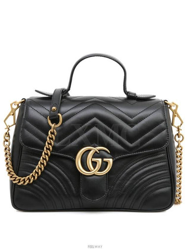 GG Marmont Matelasse Top Handle Chain Shoulder Crossbag 498110 - GUCCI - BALAAN 1