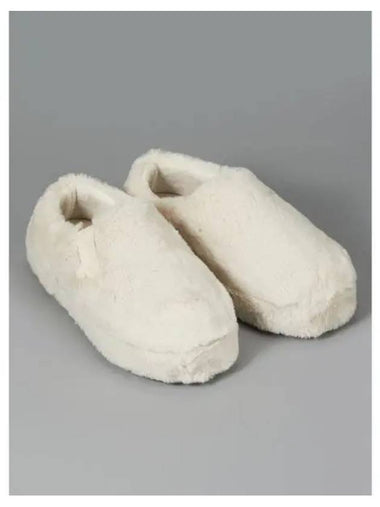 Jeans Faux Fur Slippers Ivory - CALVIN KLEIN - BALAAN 1