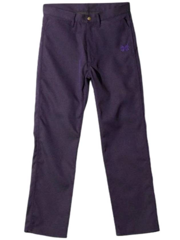 Poly Twill Straight Pants Purple - NEEDLES - BALAAN 1