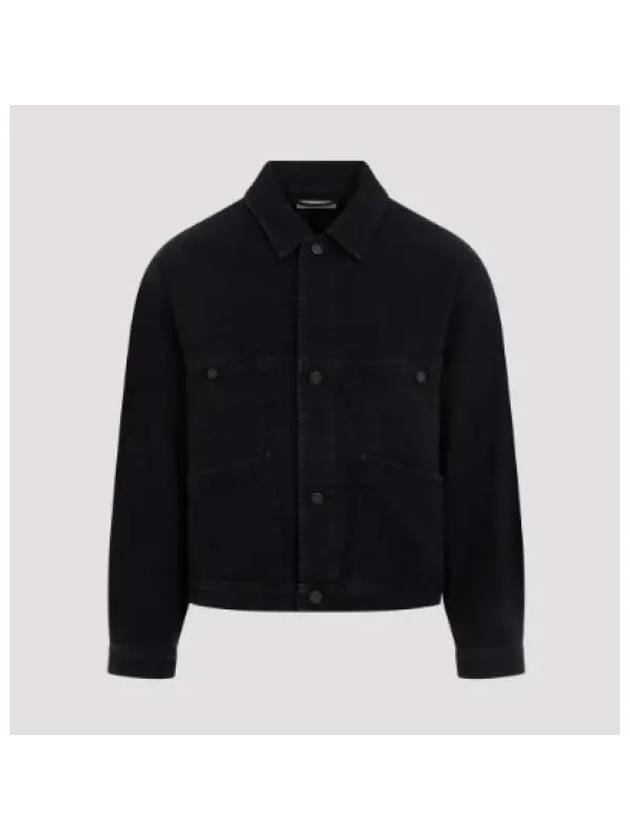 pocket button cotton denim jacket navy - LEMAIRE - BALAAN 2