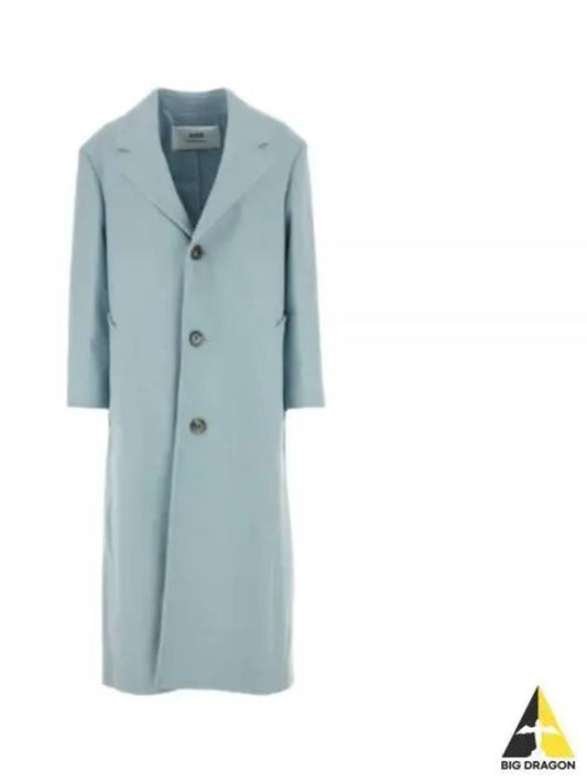 Breasted Wool Single Coat Sky Blue - AMI - BALAAN 2
