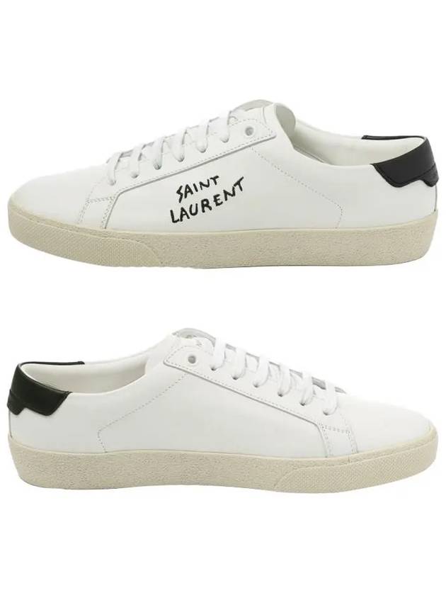 Court Classic Black Tab Low Top Sneakers White - SAINT LAURENT - BALAAN 3