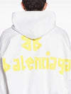 Tape Type Ribbed Pocket Large Fit Hoodie White - BALENCIAGA - BALAAN 5