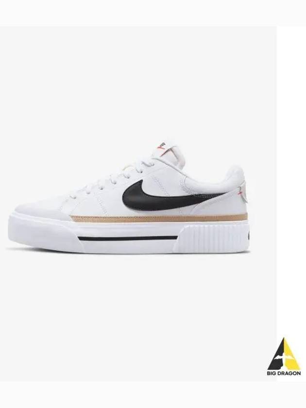 Court Legacy Lift Low Top Sneakers Black White - NIKE - BALAAN 2