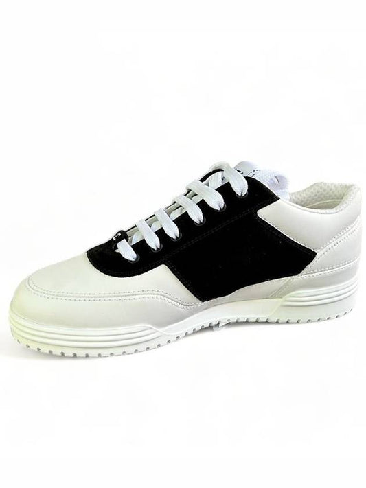 24 Leather Suede Lettering Twotone Unisex Sneakers Black White G45470 - CHANEL - BALAAN 2