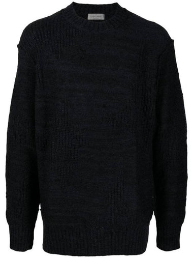 crew neck chunky knit sweater HJK31984 - YOHJI YAMAMOTO - BALAAN 1