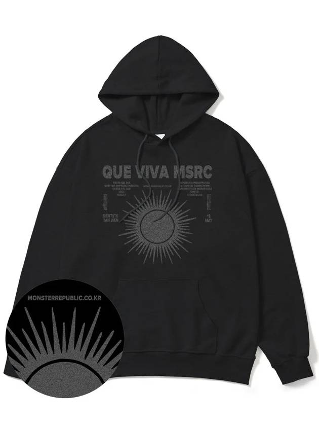 Viva MSRC Oversized Fit Hoodie Grey Black - MONSTER REPUBLIC - BALAAN 2