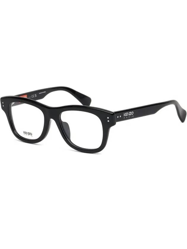 Glasses frame KZ50175F 001 Asian fit black horn rim square - KENZO - BALAAN 7