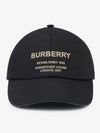 Horseferry Motif Cotton Twill Ball Cap Beige Black - BURBERRY - BALAAN 2