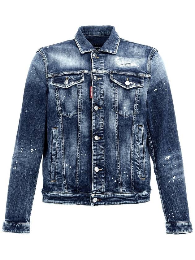 Stretch Dan Denim Jacket Blue - DSQUARED2 - BALAAN 2