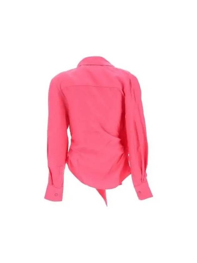 Le Chemise Bahia Tied Sash Shirt Pink - JACQUEMUS - BALAAN 3