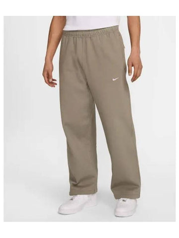 Sportswear Swoosh Open Hem Fleece Track Pants Light Army - NIKE - BALAAN 1